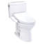 TOTO® WASHLET+® Drake® II 1G® Two-Piece Elongated 1.0 GPF Toilet and WASHLET+® S2 Bidet Seat, Cotton White - MW4543346CUFG#01