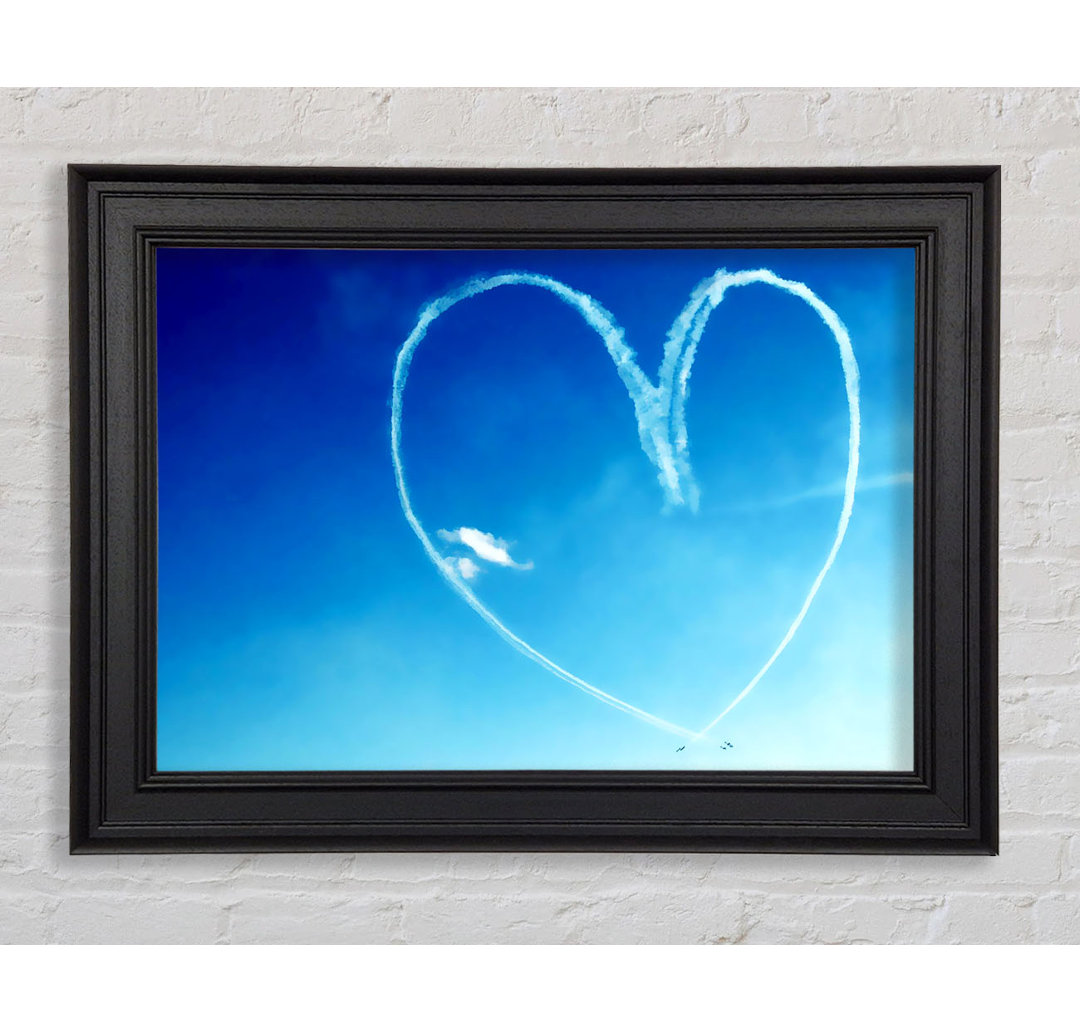 Love Heart Skies Gerahmter Druck