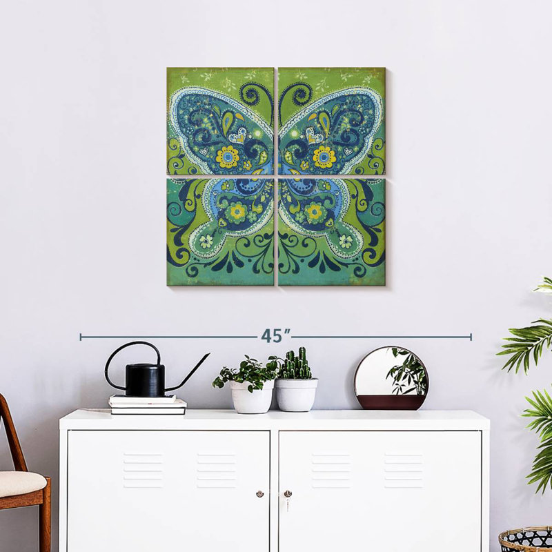 Papillon Brampt mosaïque, H 26 po x l 26 po