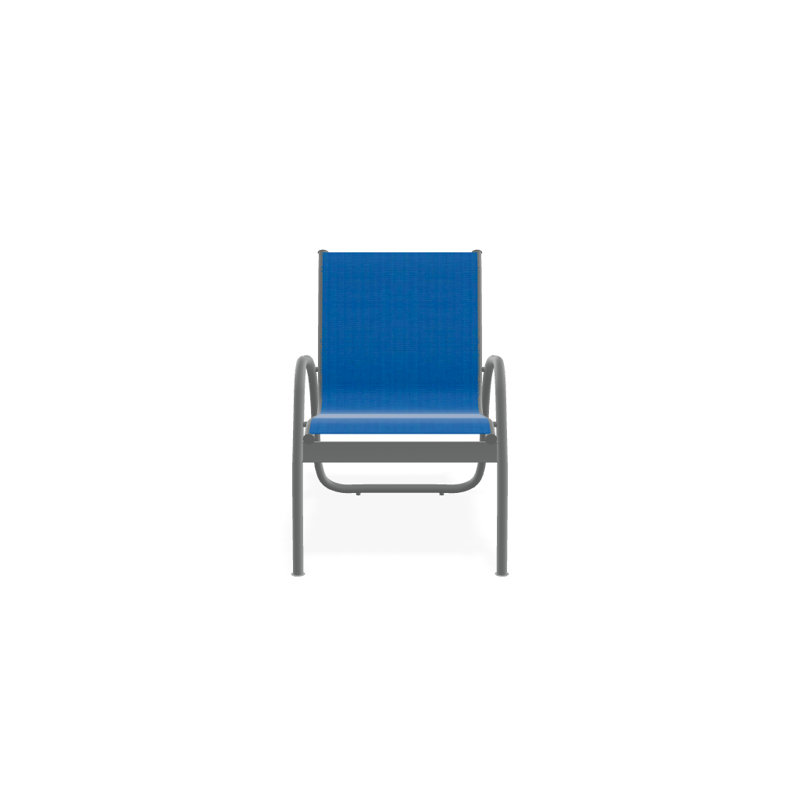 Fauteuil de patio Gardenella, Graphite texturé, Bleu pacifique 28D