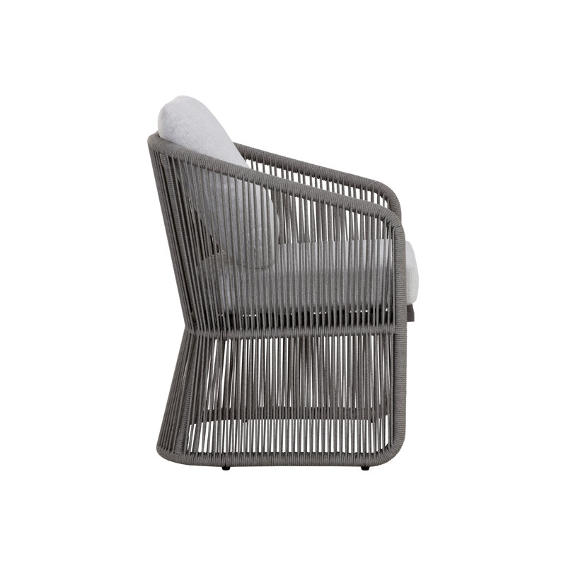 Allariz Outdoor Dining Armchair, Gray, Warm Gray