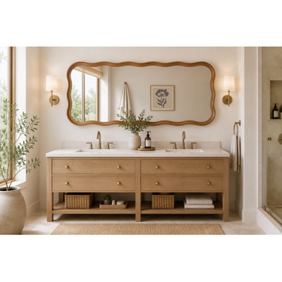 Hatherleigh Scalloped Full-Length Mirror for Bedroom