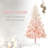 7Ft Unlit Spruce Artificial Christmas Tree With Realistic Branches And 1000 Tips, Pink