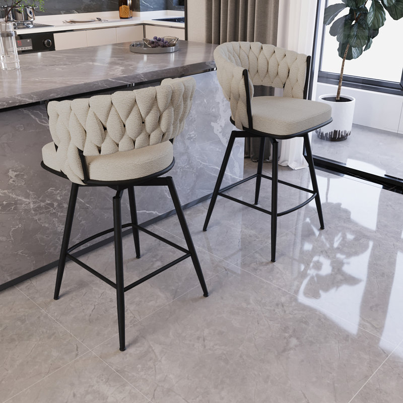 Ensemble de tabourets de bar 26 po, Blanc