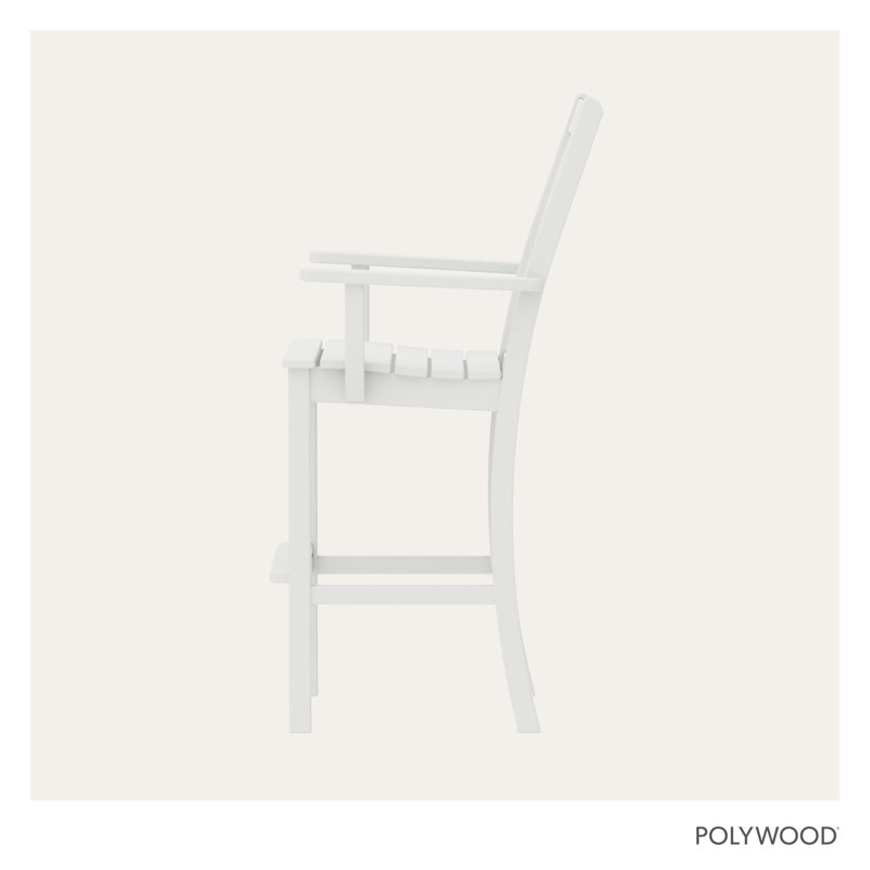 Chaise de bar POLYWOOD Vineyard, Blanc
