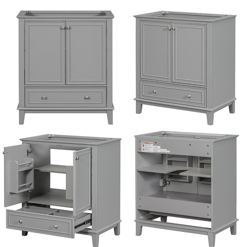 29.5'' Single Bathroom Vanity Base Only, Gray