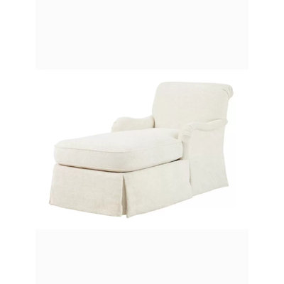 Vintage cotton and linen single chair Upholstered Chaise Lounge