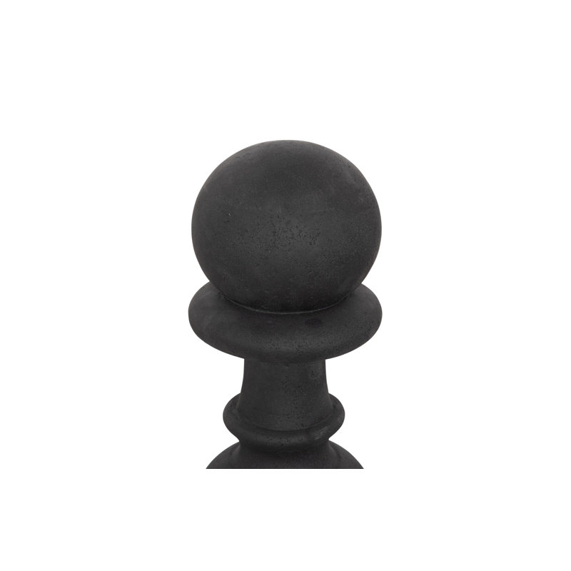Small Cast Stone Pawn Chess Sculpture, Black