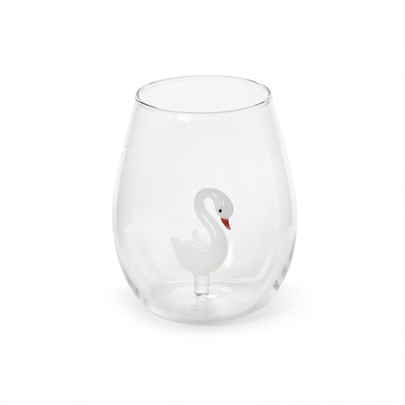 Kalalou Swan Stemless Wine Glass