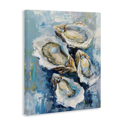 Freshly Shucked Oysters Canvas Wall Art by LSR Design Studio