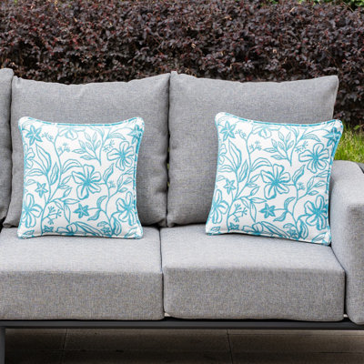 Housse et insert de coussin réversible intérieur / extérieur en coton