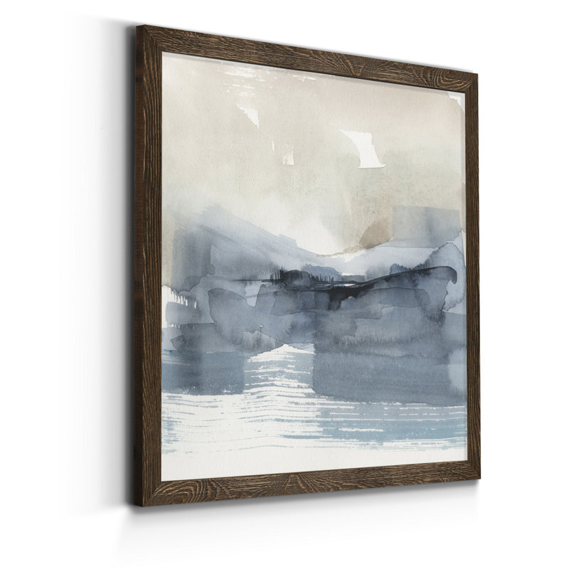 Fog on the horizon VI-reproduction d’art sur toile encadrée, H 20 po x l 20 po x P 1,5 po, Encadré de bois de noyer