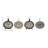 Metal Ring Top Decorative Black Clock Set