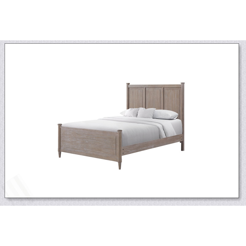 Lit en placage Mindi sans lit gigogne, Lit double