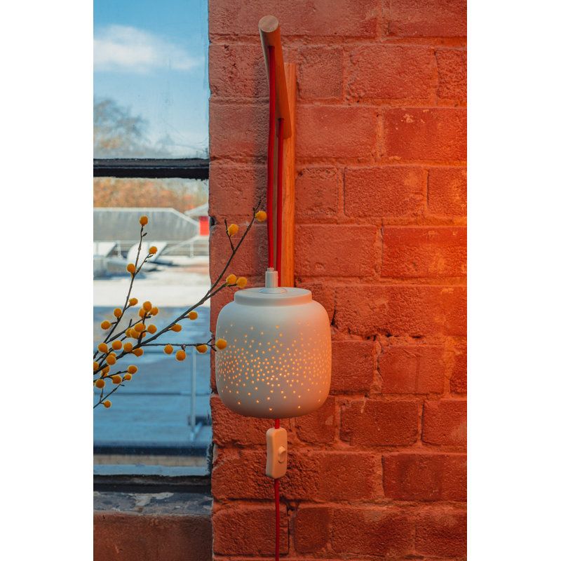 Filton Ceramic Plug-in Armed Sconce