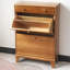 Rangement pour chaussures en bois massif Burlywood