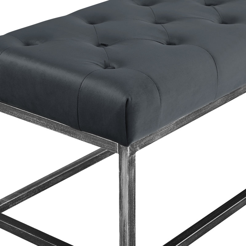 Banc capitonné Danes Claire, Bleu cobalt