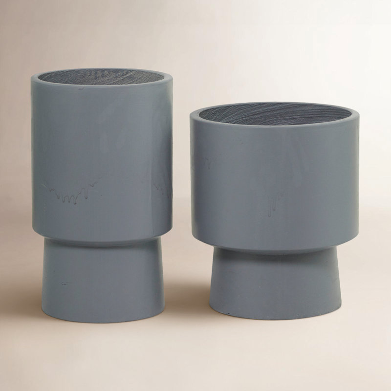 Robbins Pot Planter, Gray, 13.75" H x 11.85" W x 11.85" D