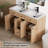 Jadaya 48 Inch Double Sink Bathroom Vanity Set With Resin Sink Top, Assembly Required-2041813912