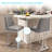 Gray Bar Stools Set of 4, 24 inch Counter Height Bar Stools PU Leather Bar Chairs with Back for Kitchen Island-806250837-806250836