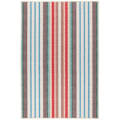 Ranch Stripe Multi Machine Printed Washable Rug