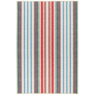 Ranch Stripe Multi Machine Washable Rug