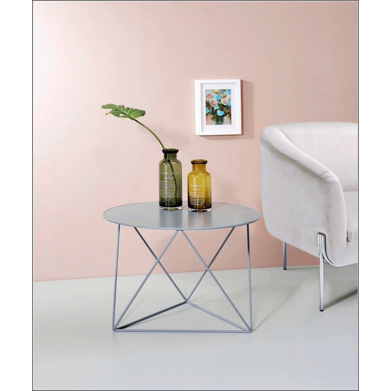 Display And Utility Accent Table, Grey