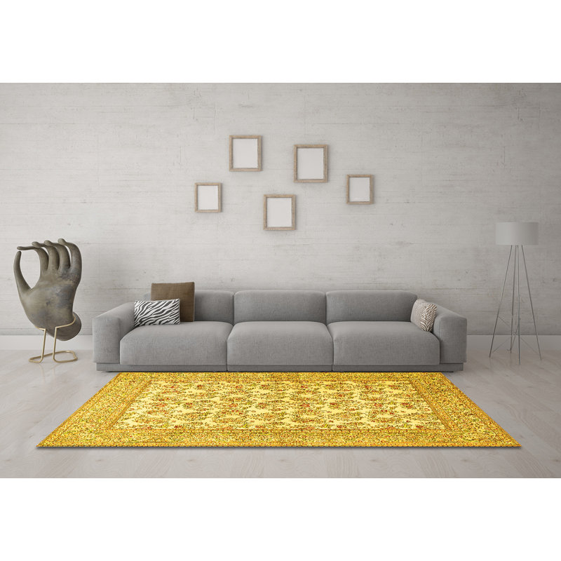 Annig Washable Oriental Indoor Rug, Square 4'