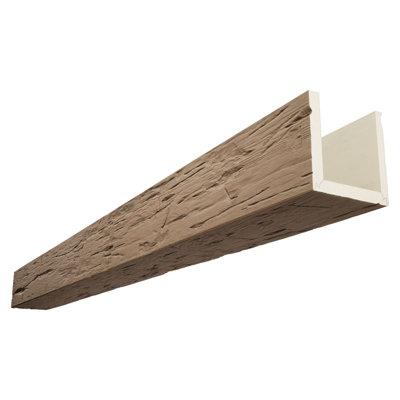 Hand Hewn Timberthane Faux Wood 3-Sided Ceiling Beam (U-beam)