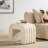 20.8" Wide Upholstered Pouf Ottoman