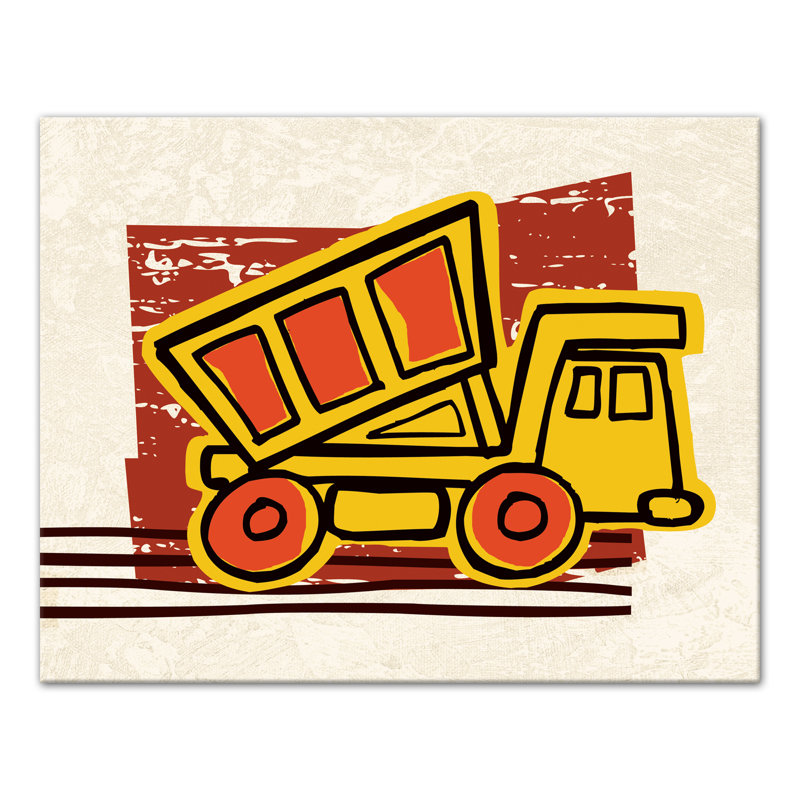 Art sur toile dumptruck Bennett, H 11 po x l 14 po x P 1,25 po