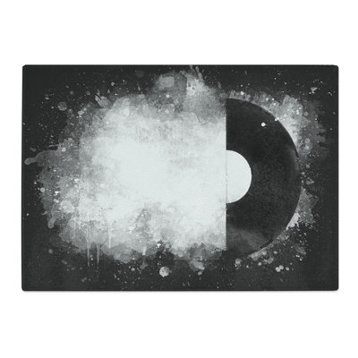 Tempered Glass Vinyl Record Paint Splash Chopping Board
