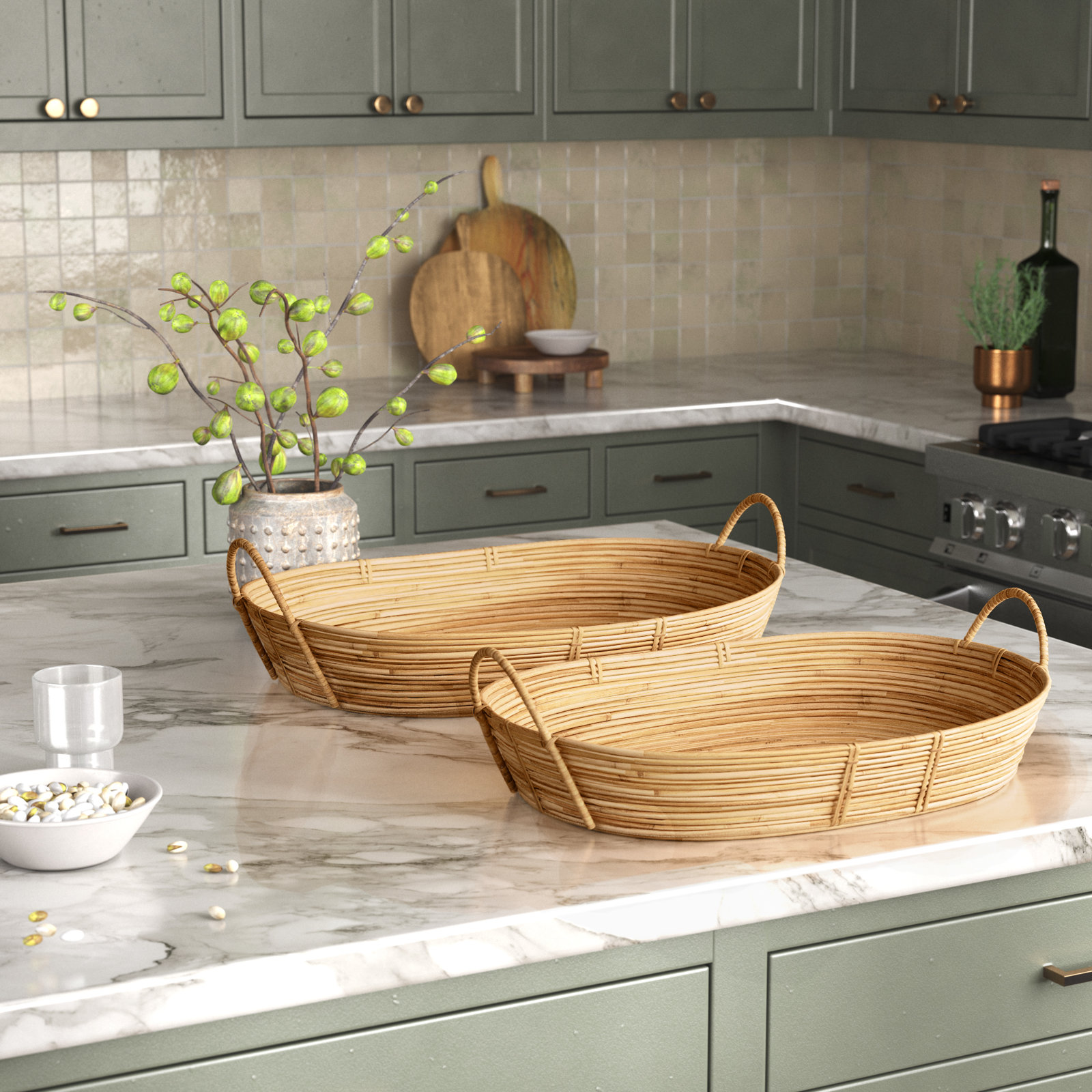 Deirdre Rattan Decorative Tray