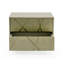 Table de chevet 2 tiroirs en bronze