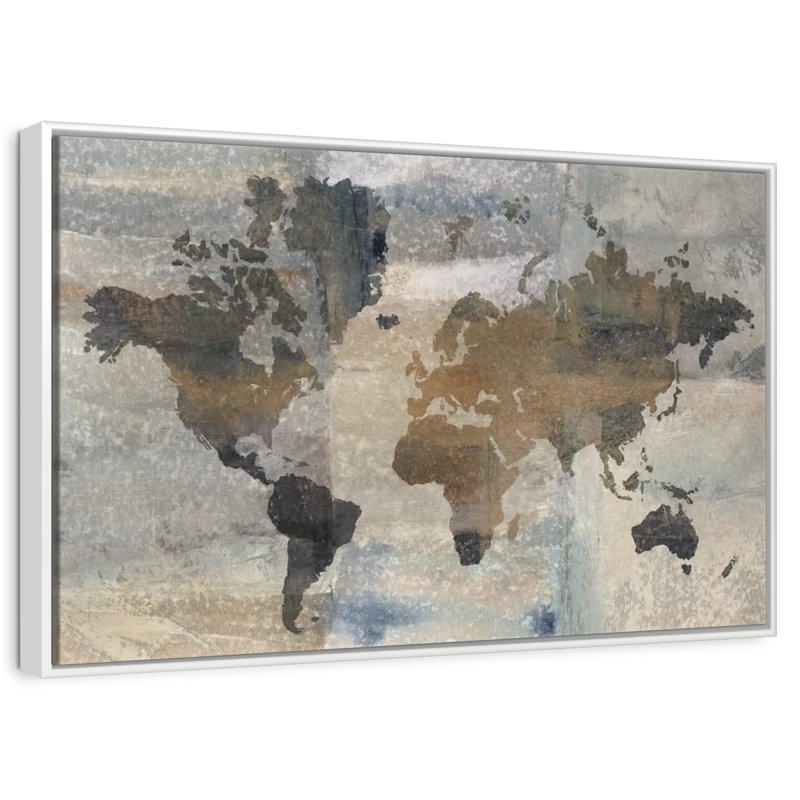 Stone World, 46" X 31", Floating Frame White