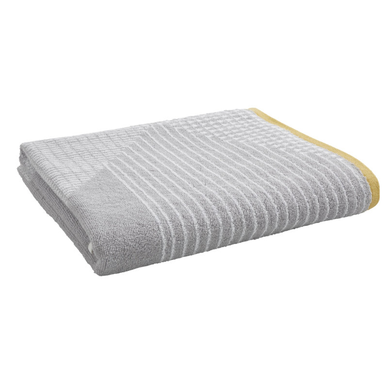 Larsson Geo Bath Sheet, Grey Ochre