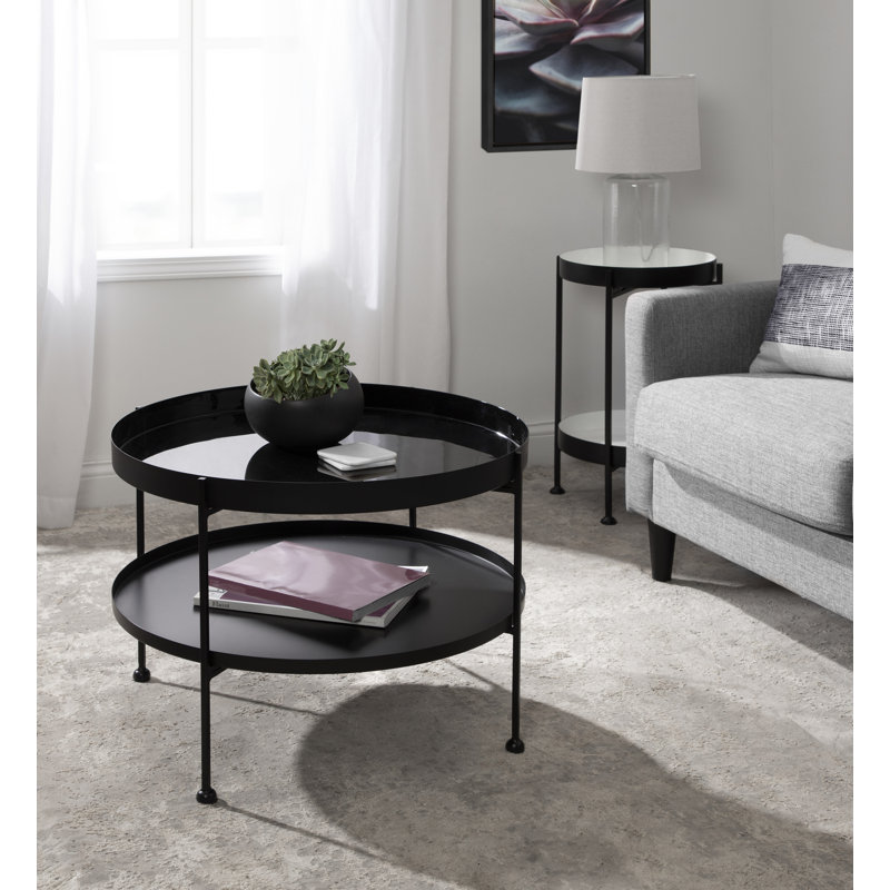 Single Coffee Table, Black, Gold