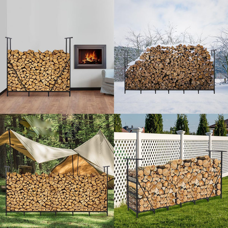 Adjustable Heavy-Duty Firewood Rack