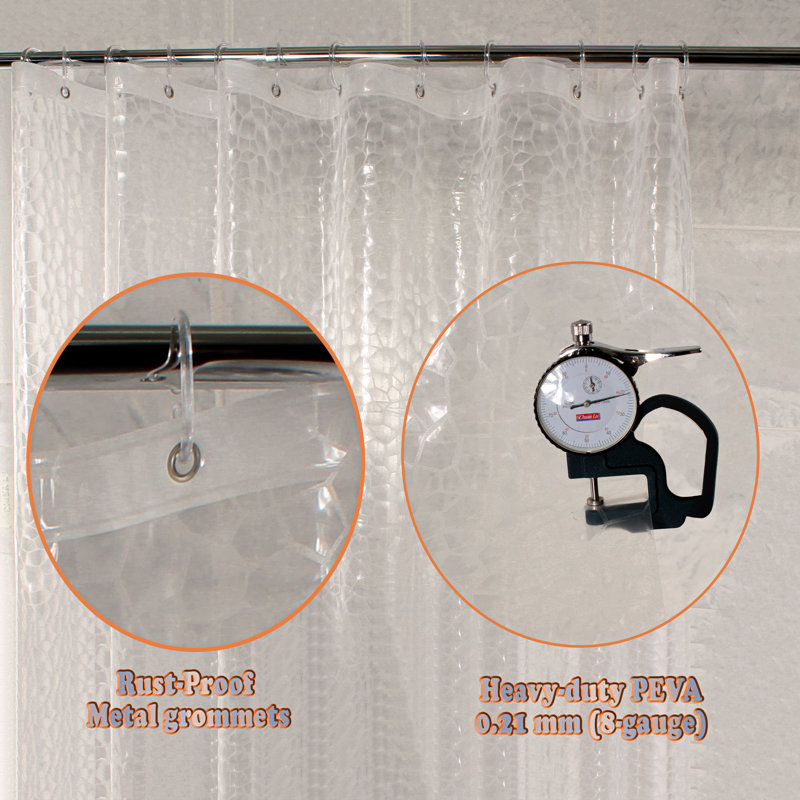 Doublure de rideau de douche PEVA Abstract, Transparent