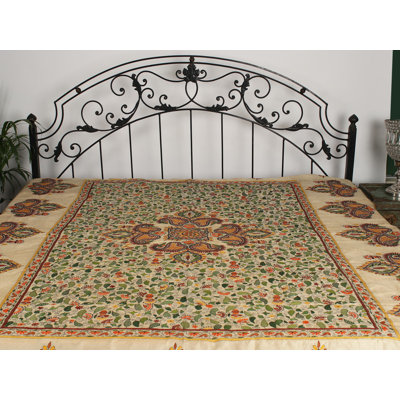 Couvre-lit Exotic India Pure Tussar Kantha