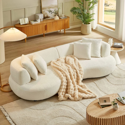 Canapé modulaire incurvé 102,36 pouces Mid Century Modern