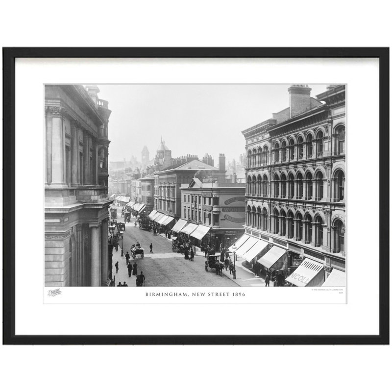Birmingham, New Street 1896 - Single Picture Frame Print, 40cm H x 50cm W x 2.3cm D