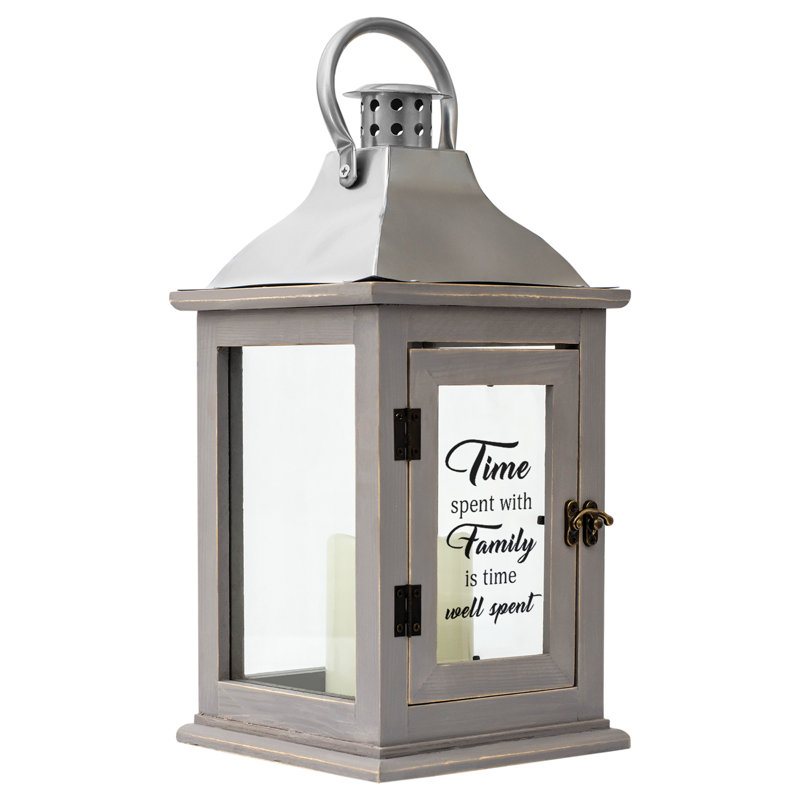 13'' H Tabletop Lantern with Candle Included