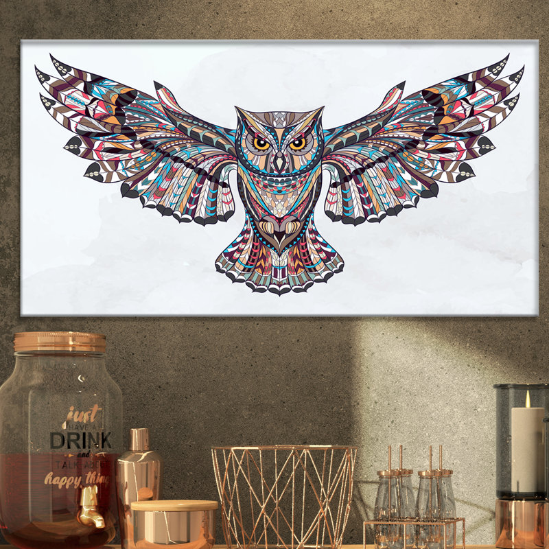 Animaux «Owl on the Grudge», impression, H 16 po x l 32 po x P 1 po, Toile tendue