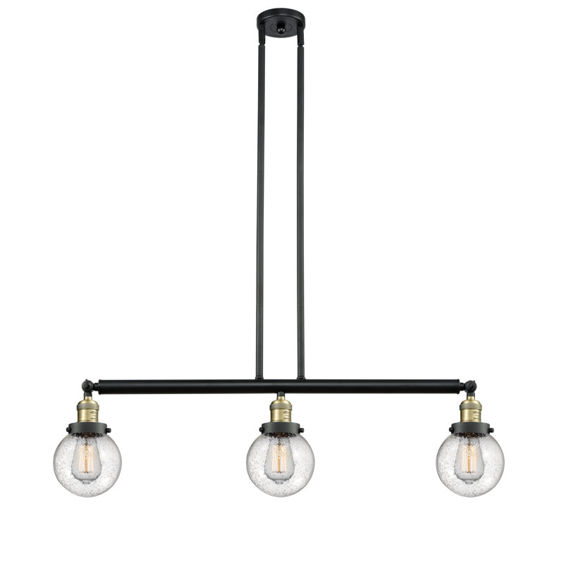 Clementina 3 - Light Kitchen Island Pendant, No Bulb Included, Seedy, Black Antique Brass