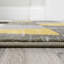 Tapis à motif géométrique jaune / gris / crème Fayma-739913772