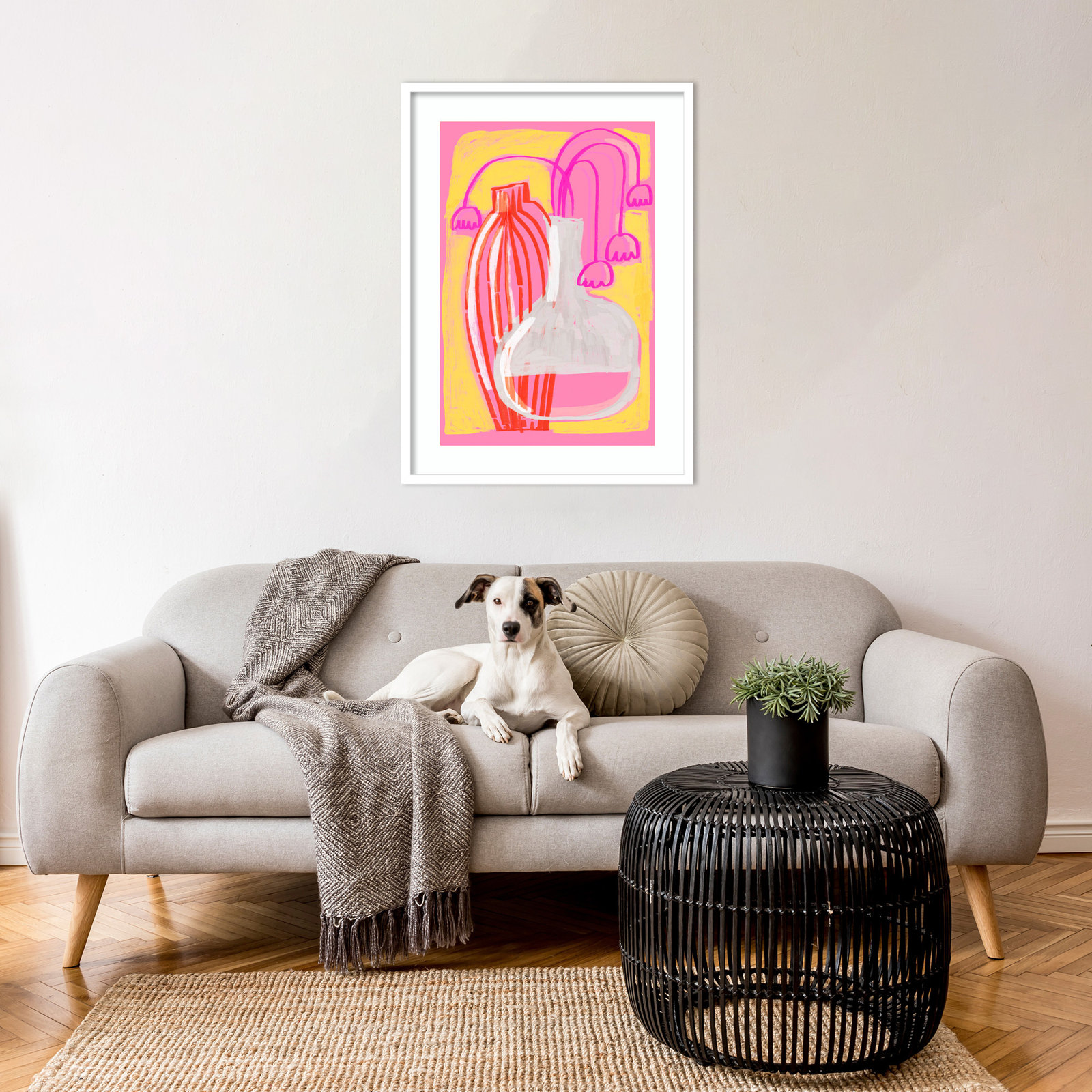 Galya "Neon Still Life No. 5" Print, White, 33" H x 24" W