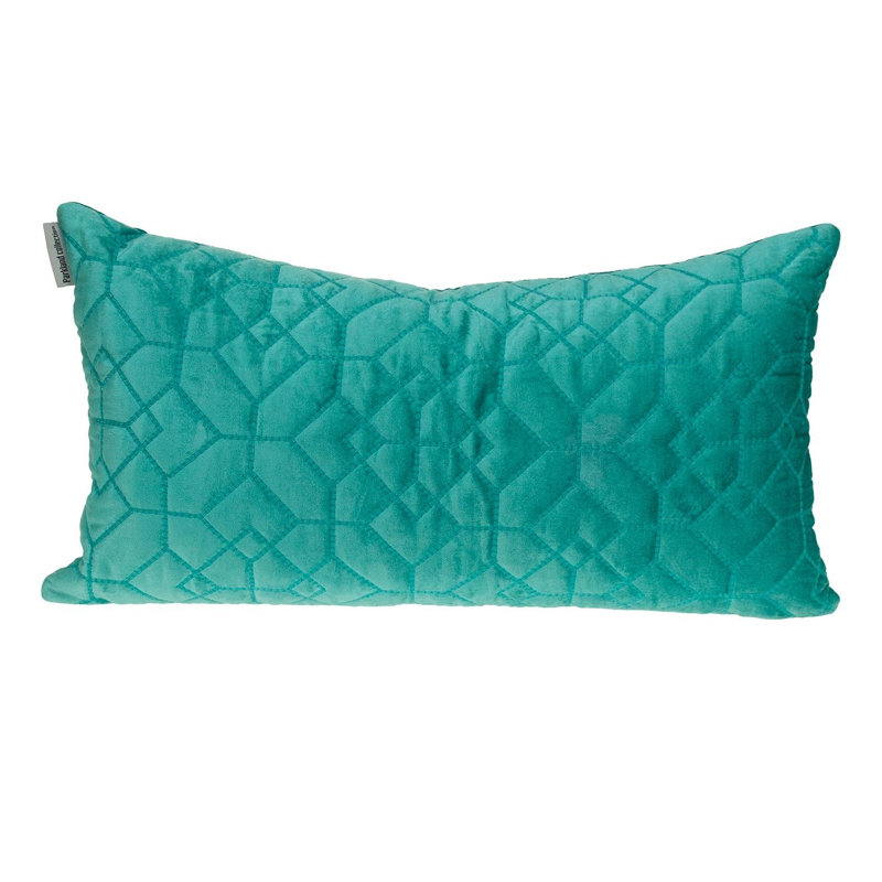Housse et insert de coussin rectangulaire lombaire, Turquoise