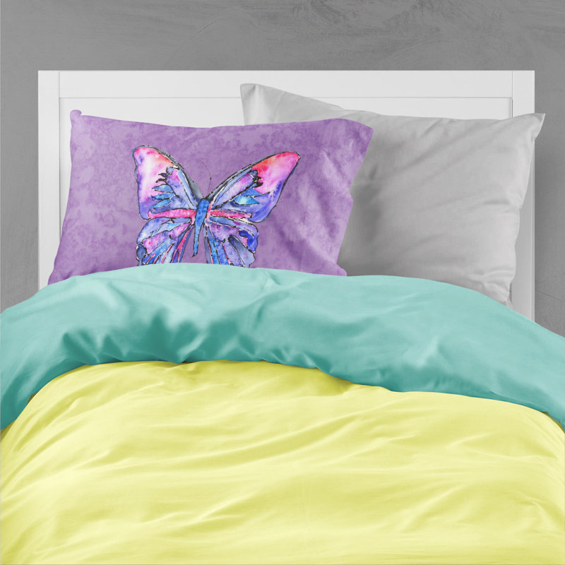 Taie d'oreiller papillon, Mauve