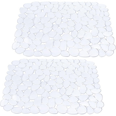 Pebble Sink Mats for Stainless Steel Sink, PVC Sink Saddle Protectors Kitchen